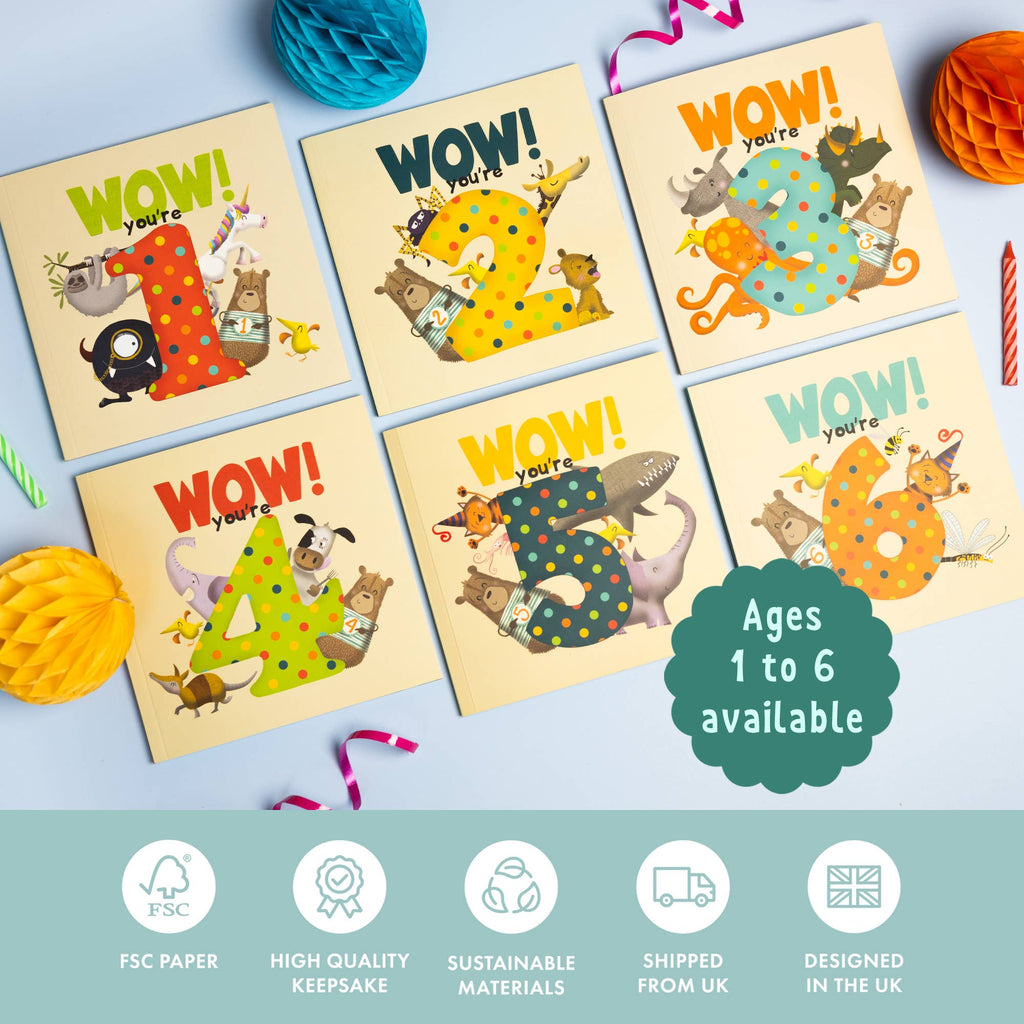Wow! You're 2 | Age Cards | Age Birthday Cards | Age 2