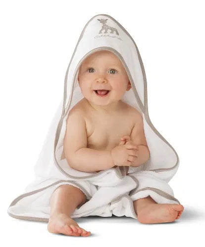 Sophie the Giraffe- Hooded Bath Towel-  Baby at the bank