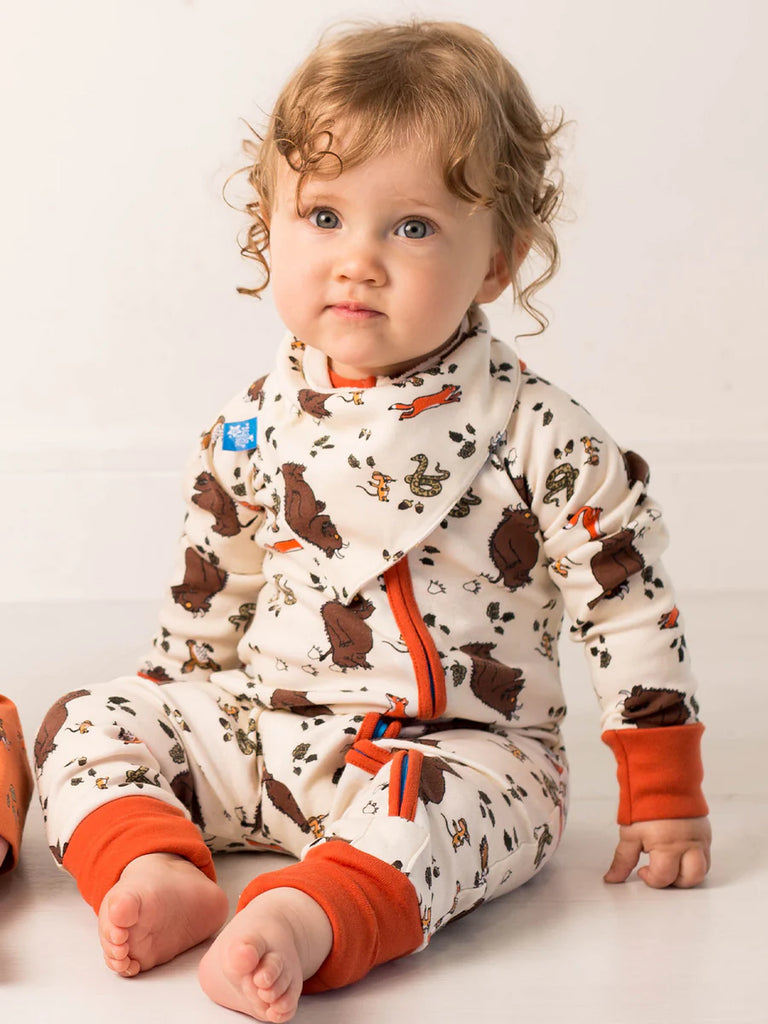 Blade and Rose- Gruffalo Outdoor Adventure Zip Up Romper- Baby at the bank