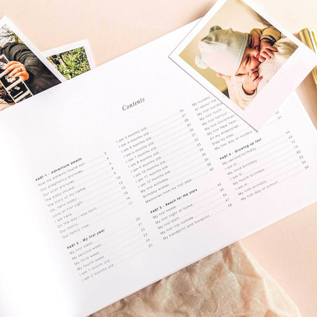Blush & Gold -My Baby Journal (Ivory) newborn keepsake memory book gift