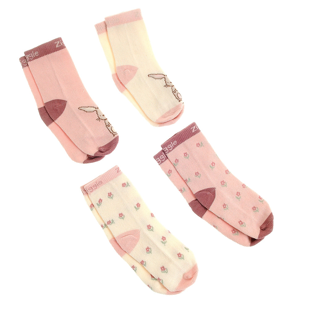 Ziggle- Bunnies Boxed Sock Set- Baby at the bank