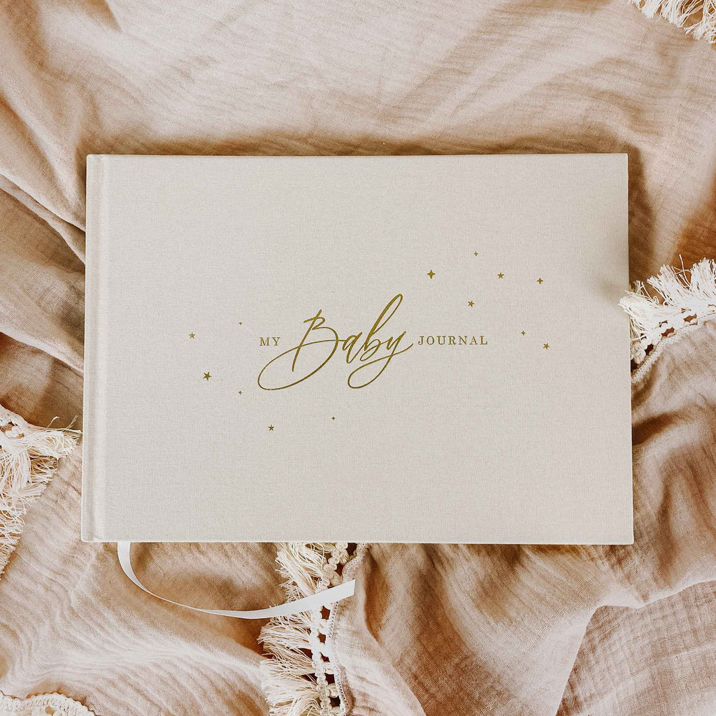 Blush & Gold -My Baby Journal (Ivory) newborn keepsake memory book gift