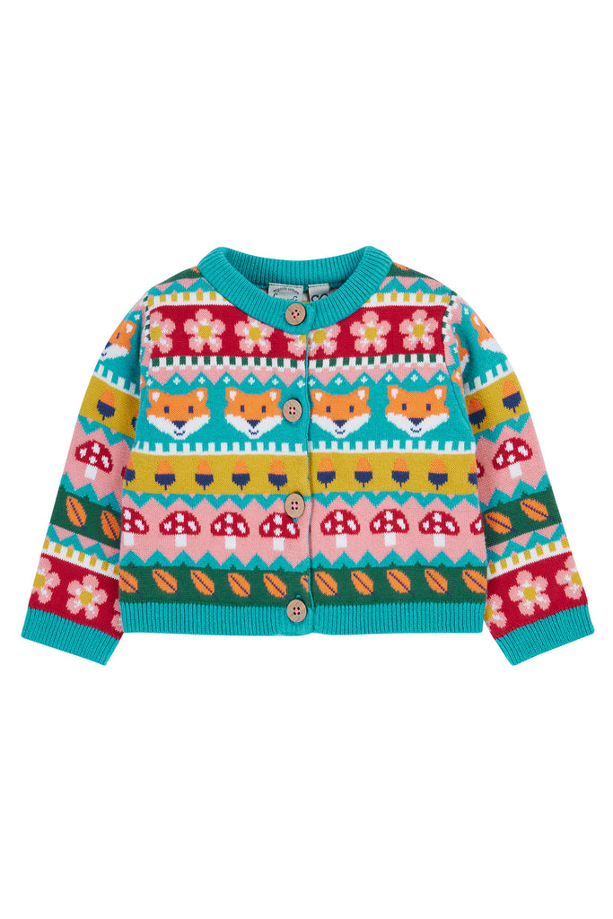Frugi-Robyn Fairisle Cardigan Fox Isle