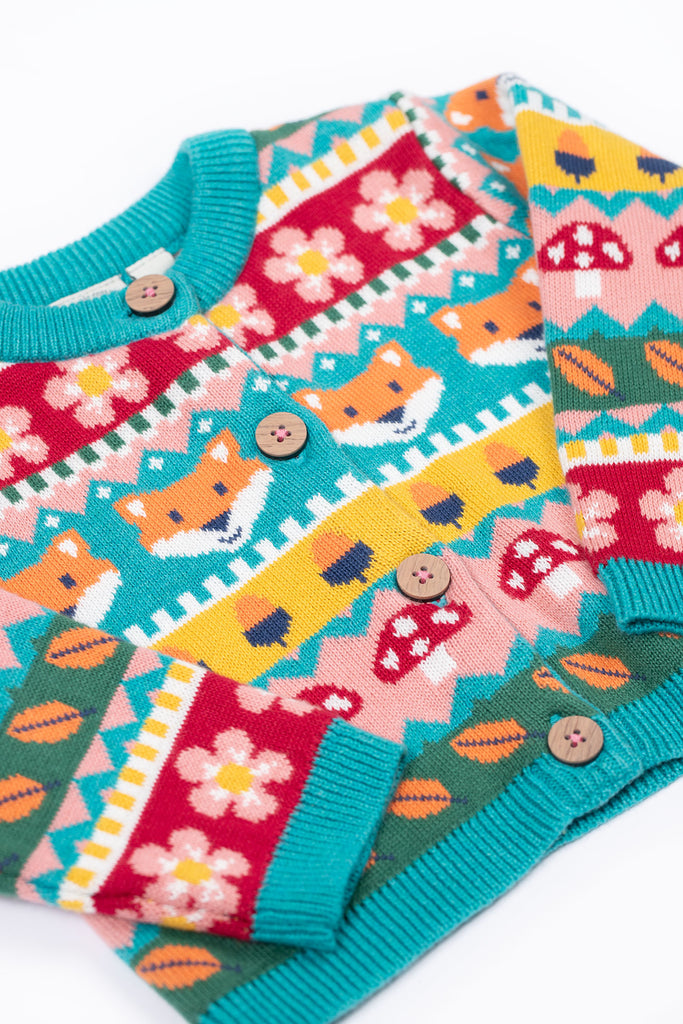 Frugi-Robyn Fairisle Cardigan Fox Isle