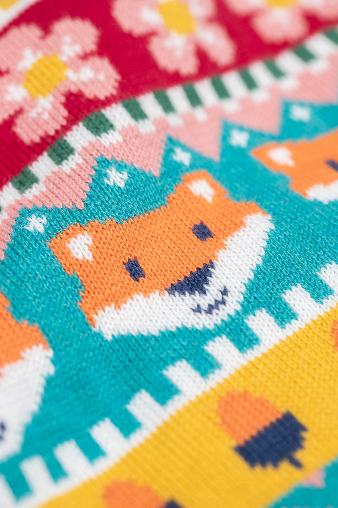 Frugi-Robyn Fairisle Cardigan Fox Isle