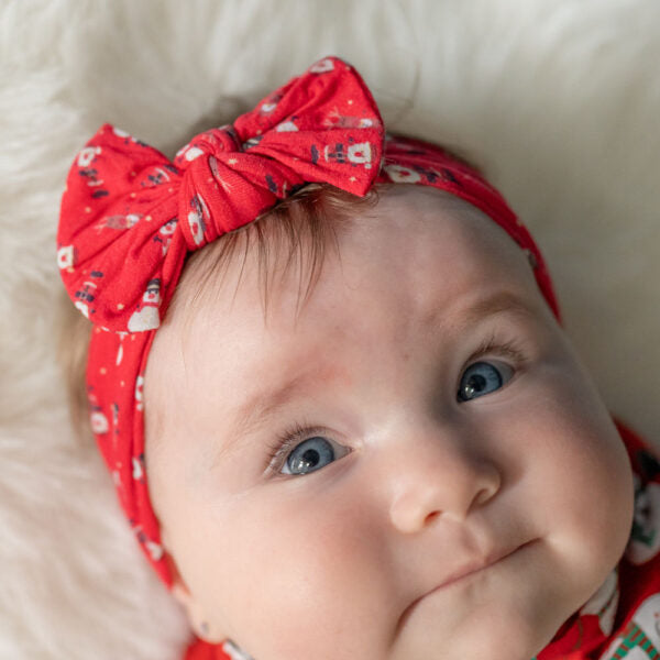 Ziggle - Red Snowman Turban Headband
