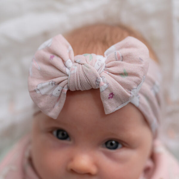 Ziggle- Bunnies Top Bow Turban Headband