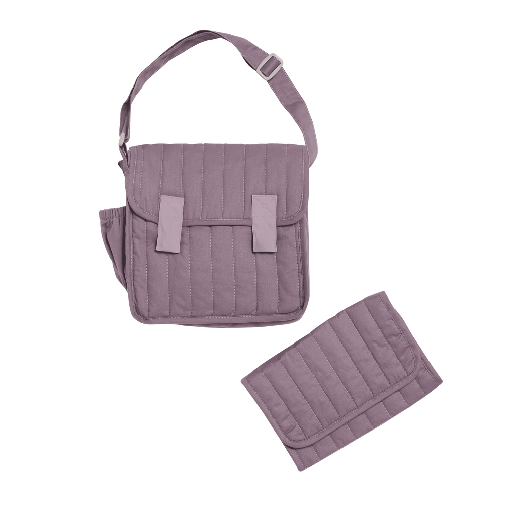 Olli Ella- Carrie Convertible Changing Bag Lavender- Baby at the bank