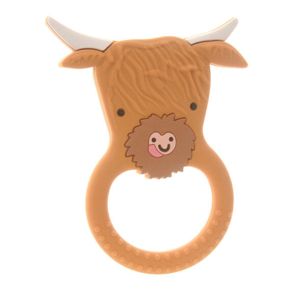 Ziggle- Highland Cow Teether- Baby at the bank