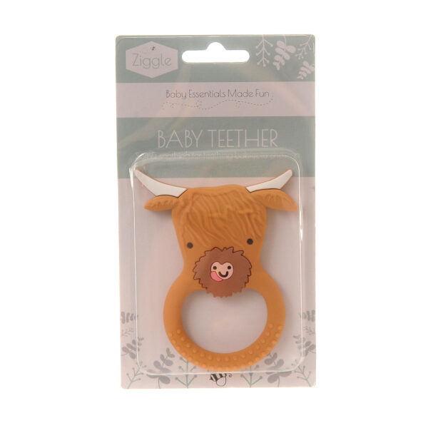 Ziggle- Highland Cow Teether- Baby at the bank