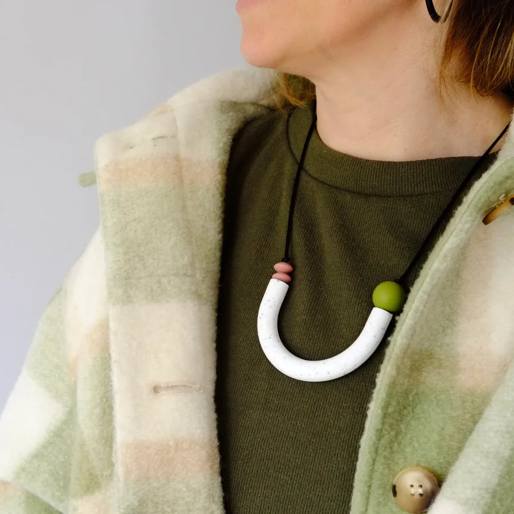 Blossom and Bear The Elfie - Teething Necklace for Parents- Baby at the bank