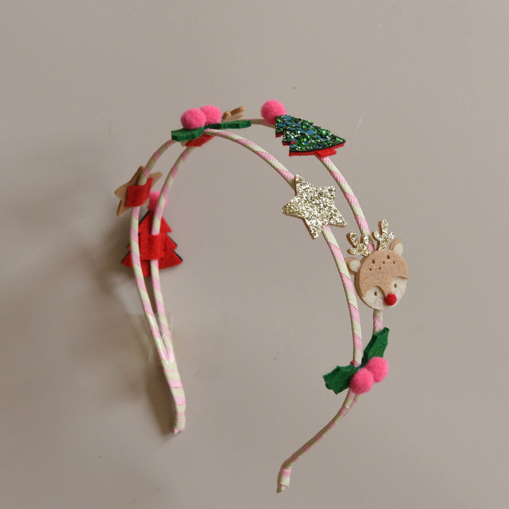 Rockahula- Festive Christmas Double Headband- baby at the bank
