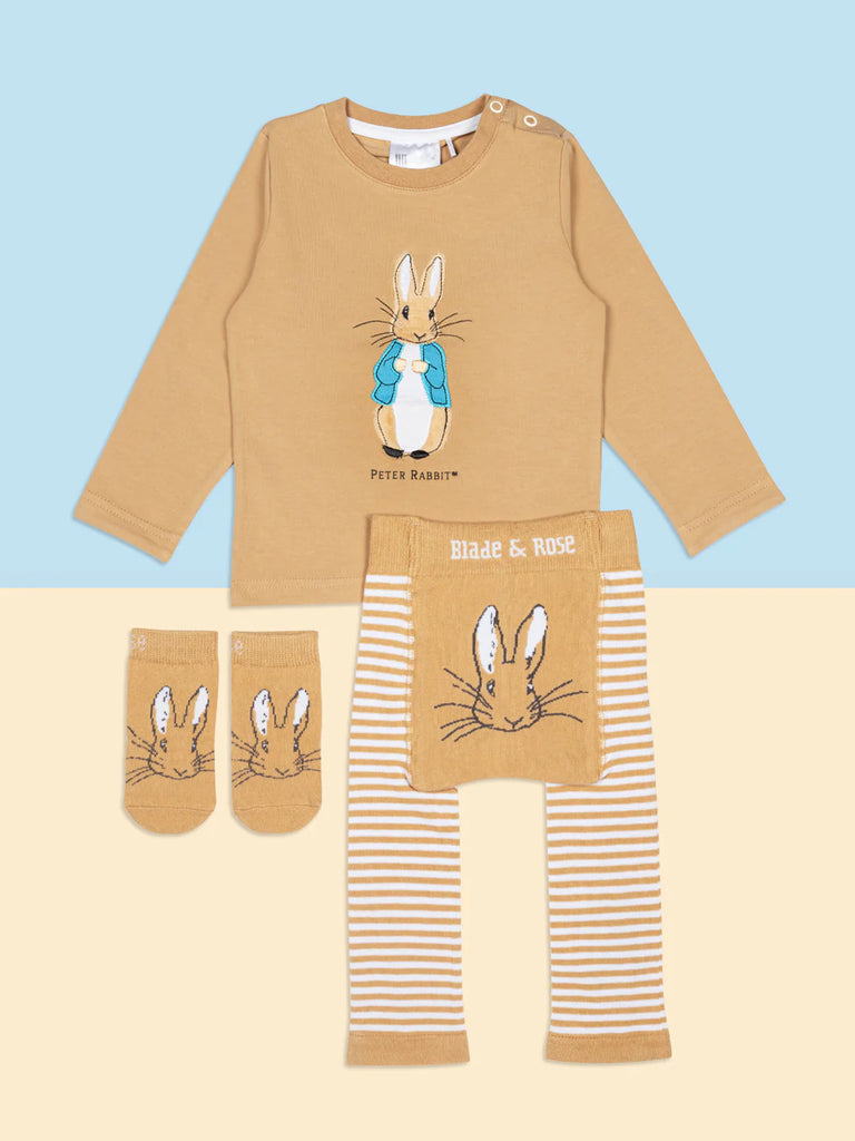 Blade and Rose- Peter Rabbit™ Neutral Top- baby at the bank
