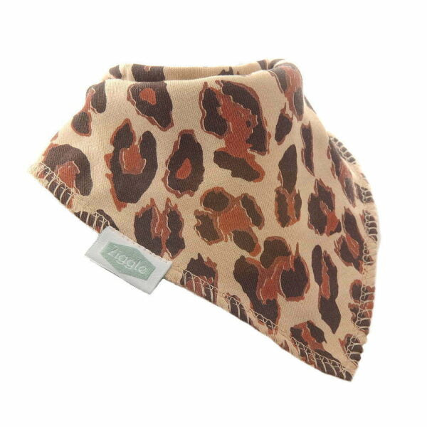 Ziggle-  Leopard Print Bib- Baby at the bank