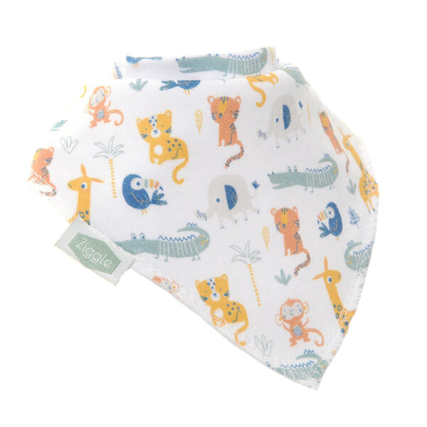 Ziggle-  Savanna Animals bib- Baby at the bank
