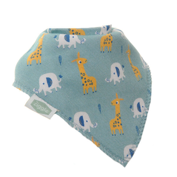 Ziggle-  Giraffe & Elephant Dribble Bib