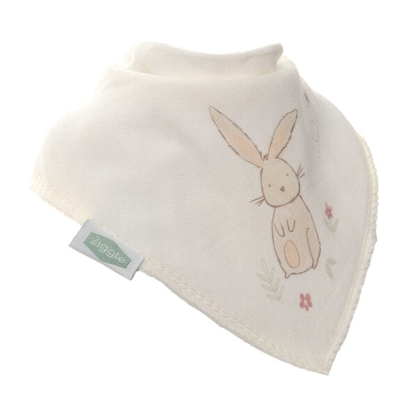 Ziggle-  Cream Bunny Dribble Bib