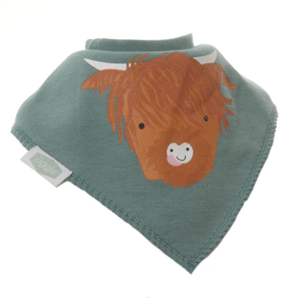 Ziggle-  Highland Cow Dribble Bib