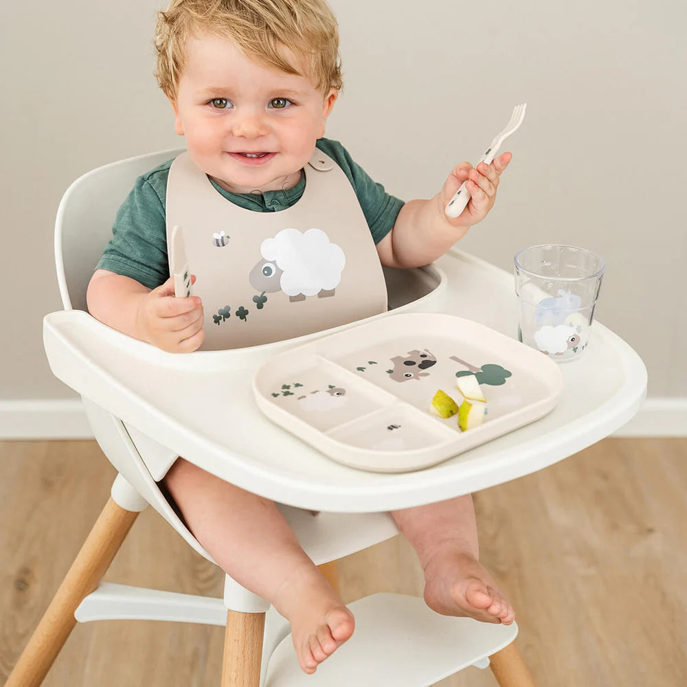 Done By Deer- Foodie Compartment Plate Tiny Farm Sand- Baby at the bank