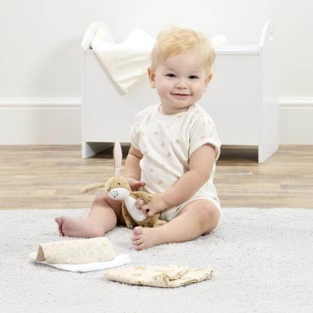 Guess How Much I Love You- Soft Toy and Muslin Set- Baby at the bank