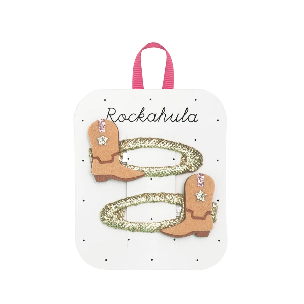 Rockahula- Cowgirl Boots Clips- Baby at the bank