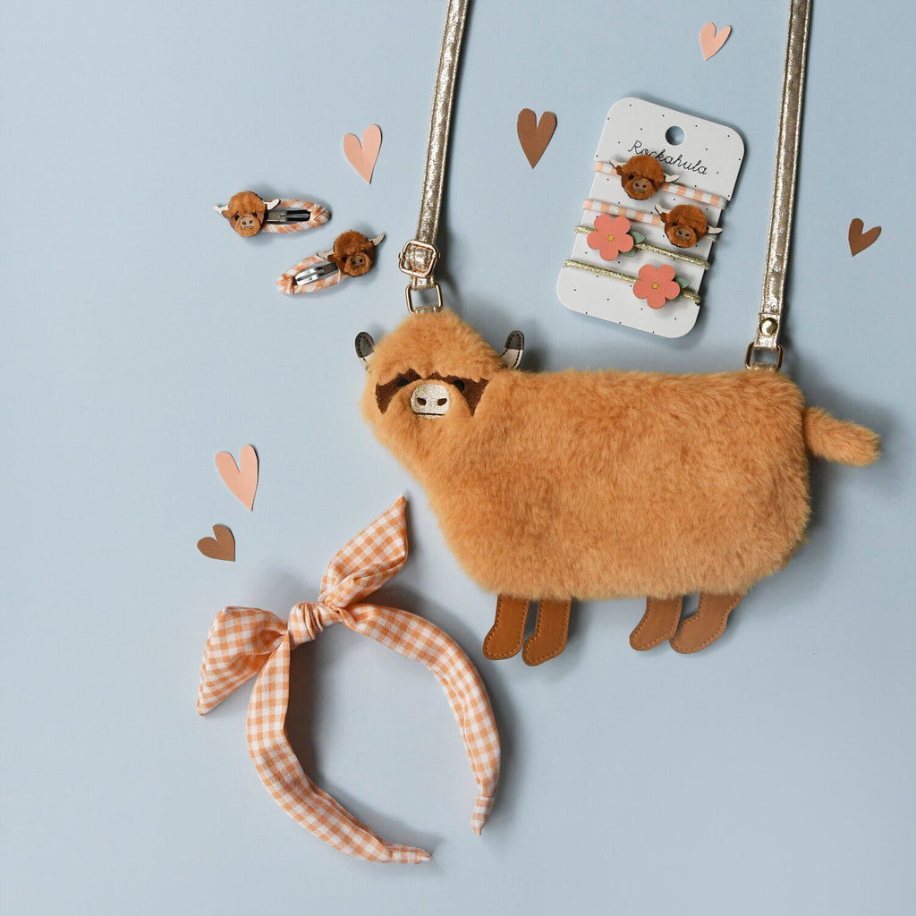 Rockahula- Hettie Highland Cow Clips- Baby at the bank