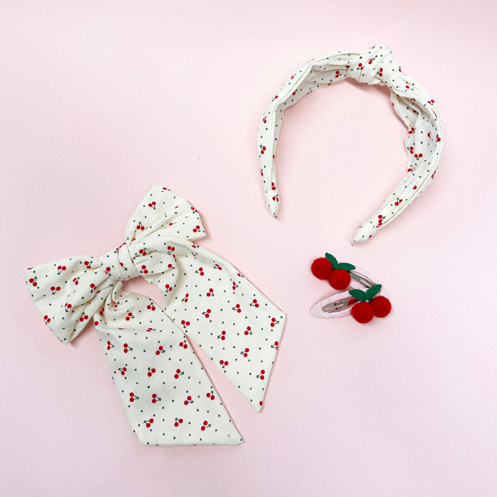 Rockahula- Sweet Cherry Knotted Headband- Baby at the bank
