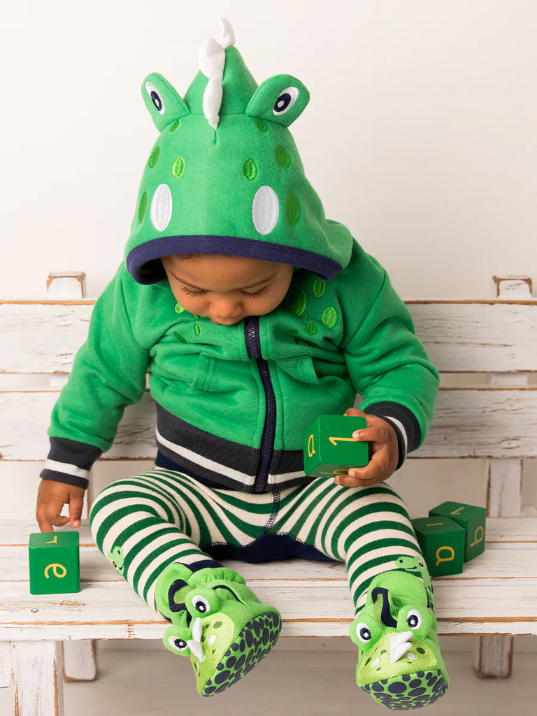 Blade and Rose- Maple the Dino Hoodie- Baby at the bank