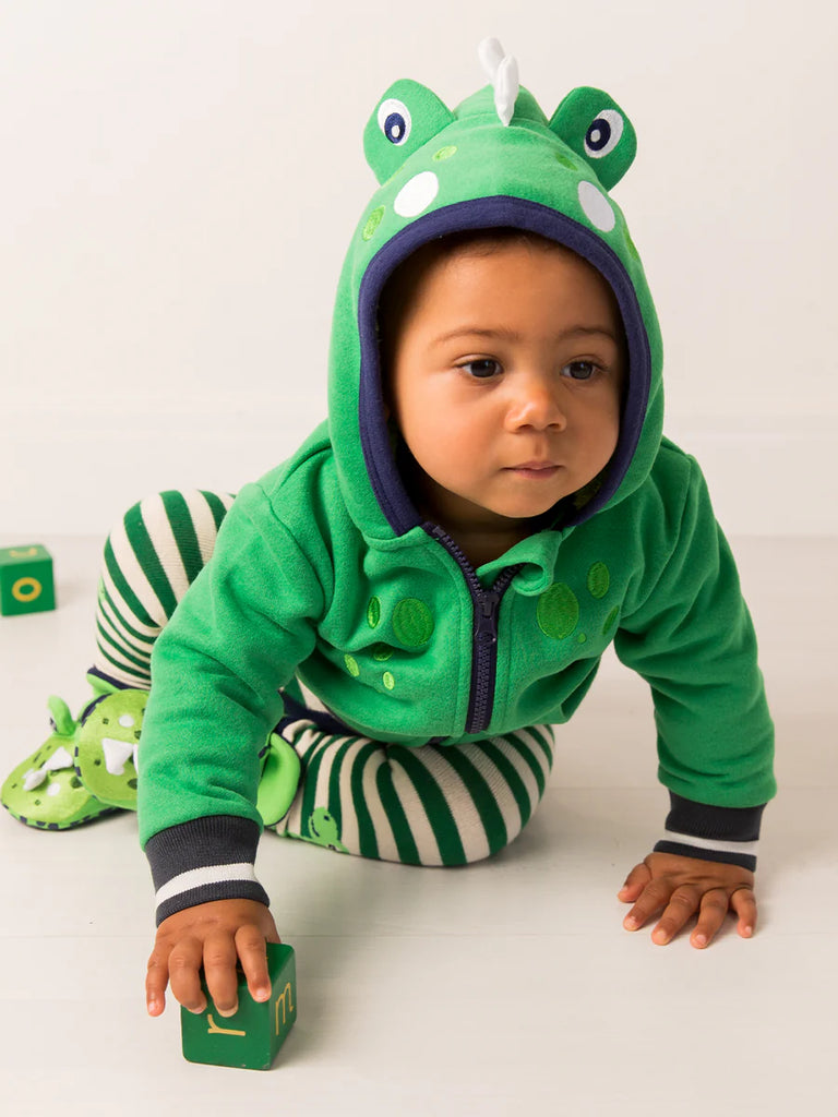 Blade and Rose- Maple the Dino Hoodie- Baby at the bank