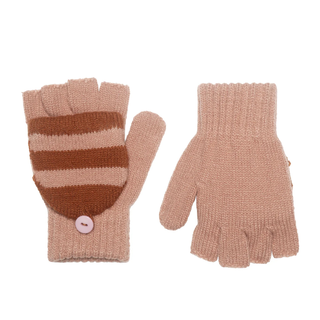 Rockahula- Cosy Striped Knitted Gloves- Baby at the bank