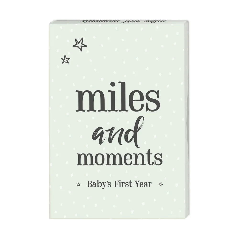 Milestone Cards- Miles and Moments Cards- Baby at the bank