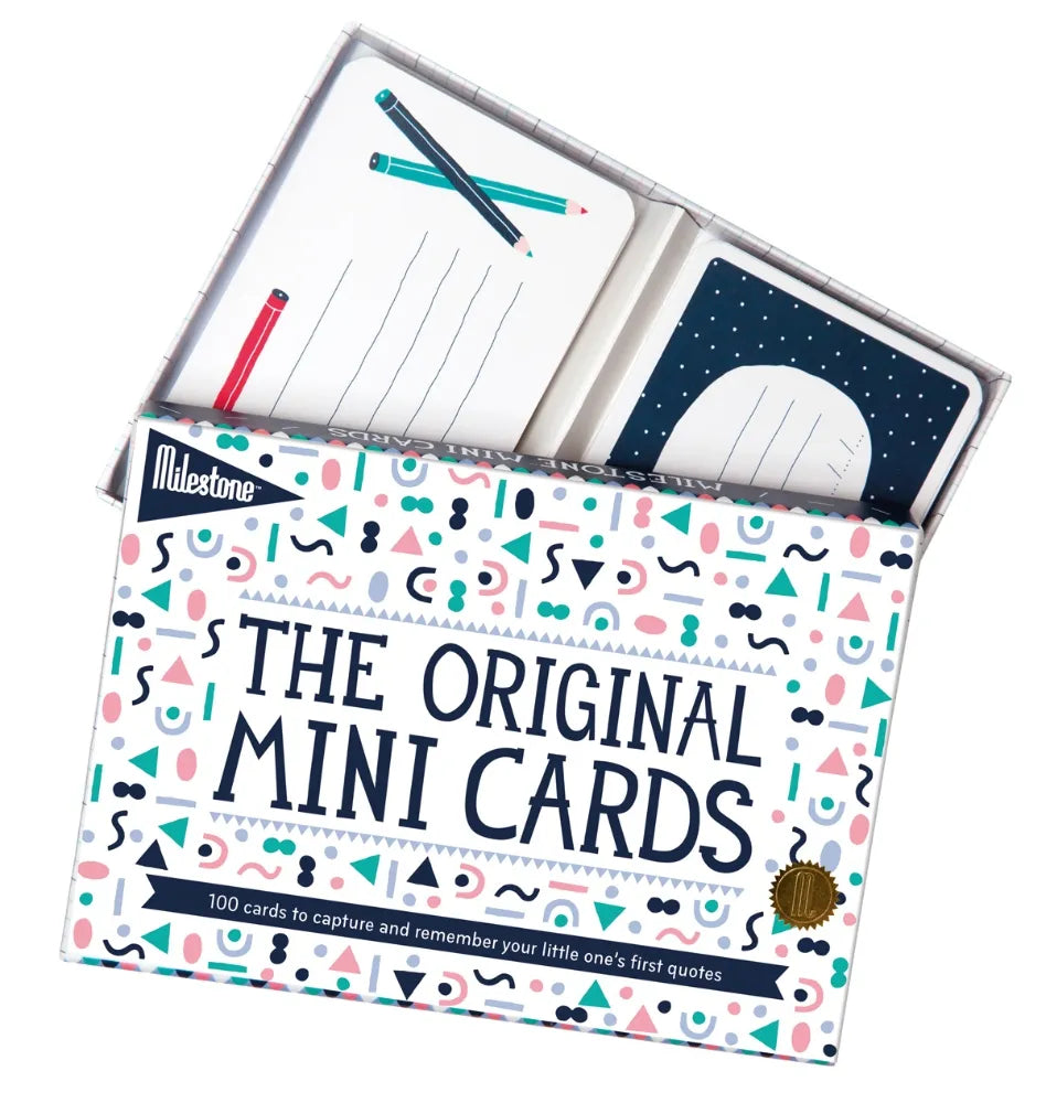 Milestone Cards- Mini Cards by Milestone- Baby at the bank