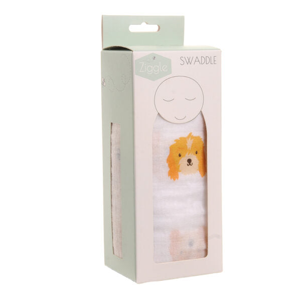 Ziggle- Cockapoo Swaddle- Baby at the bank