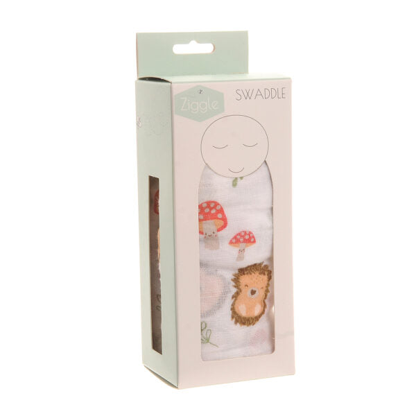 Ziggle- Woodland Swaddle- Baby at the bank