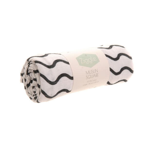 Ziggle- Black And White Single Muslin