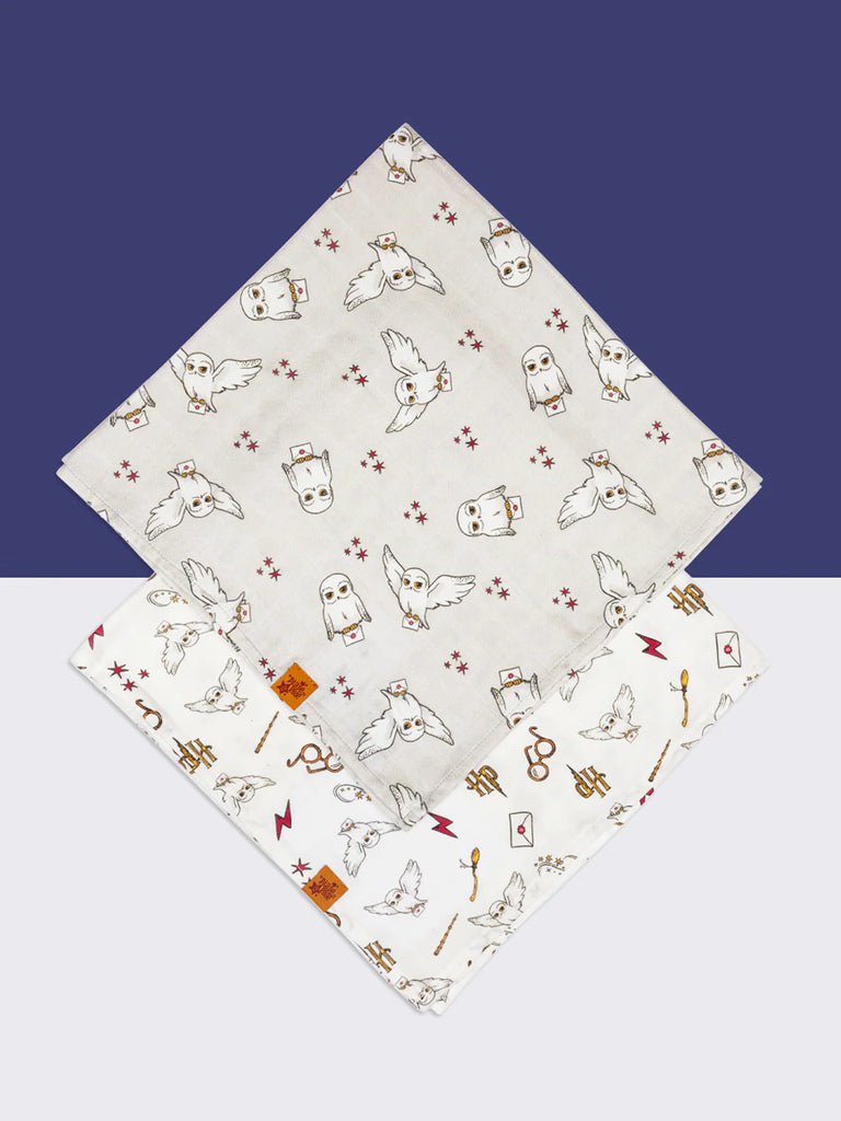 Blade and Rose- Harry Potter™ Hedwig Muslin Squares- Baby at the bank