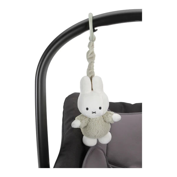 Little Dutch-Miffy Fluffy Hanging Toy Green- Baby at the bank