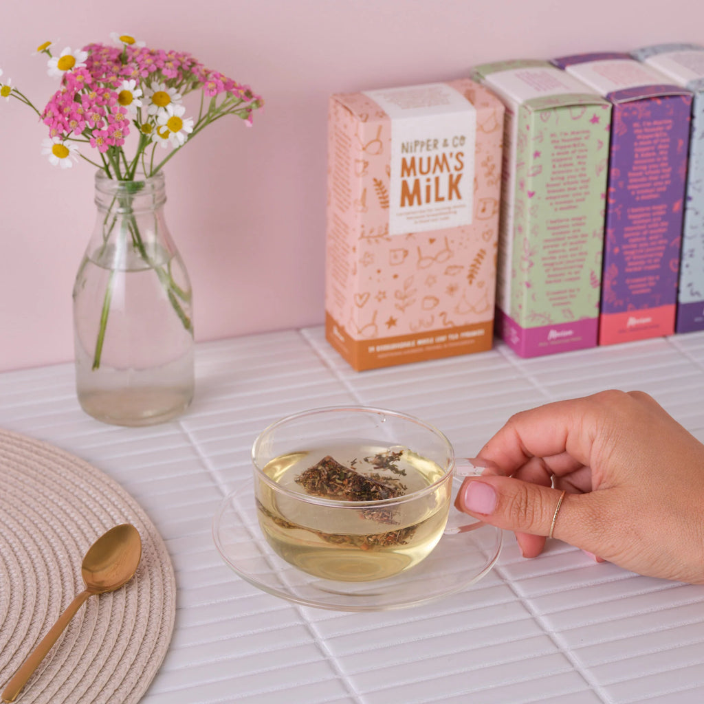 Nipper & Co.- Mum's Milk, Breastfeeding Tea for Lactation Support- Baby at the Bank