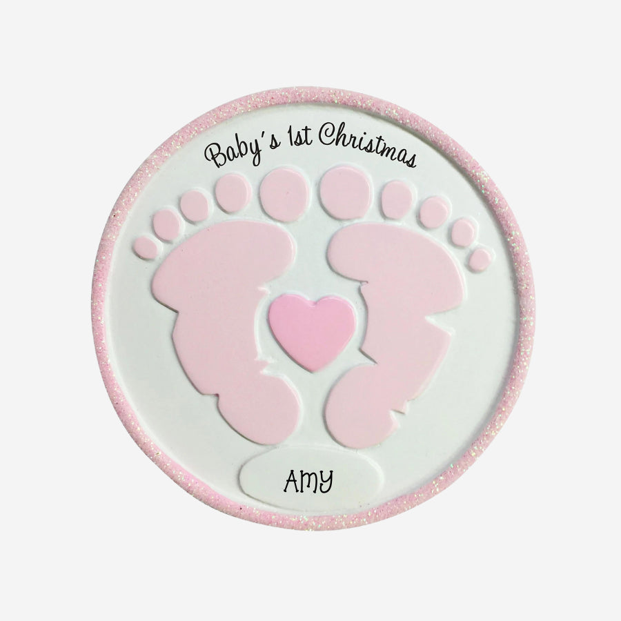 Baby's Foot Print Christmas Decorations