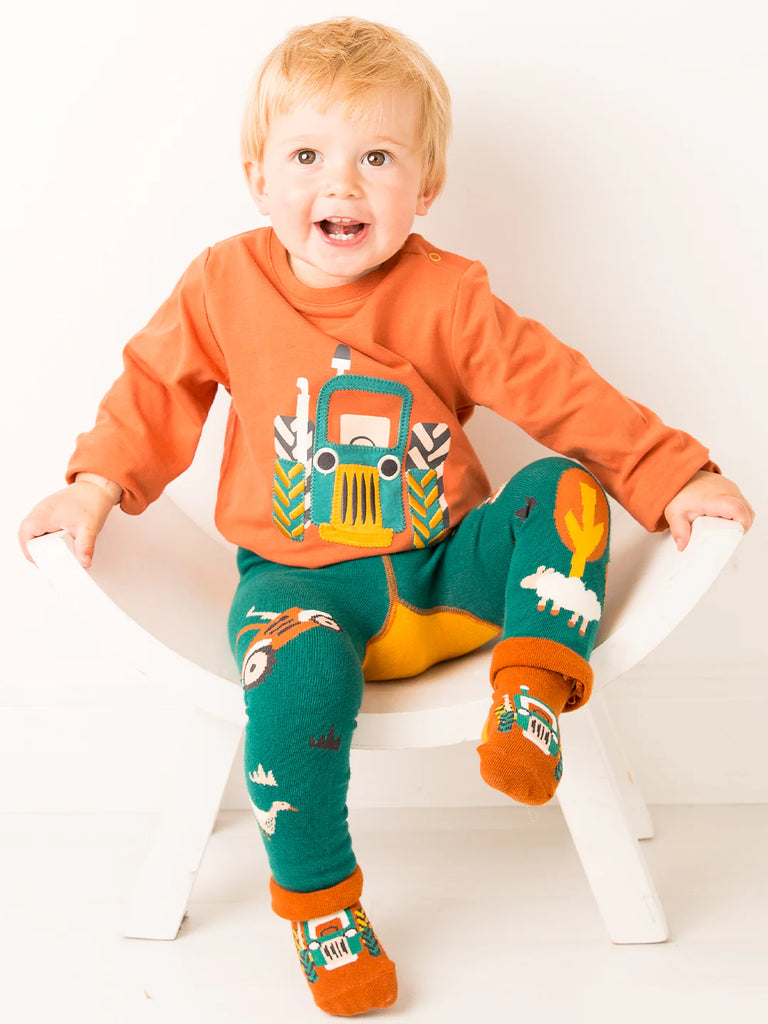 Blade and Rose- Rustic Farmyard Leggings- Baby at the bank