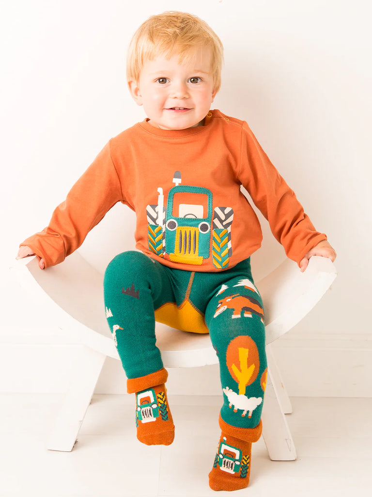 Blade and Rose- Rustic Farmyard Socks- Baby at the bank