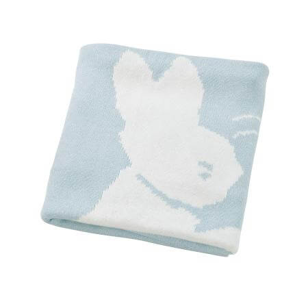 Peter Rabbit- Peter Rabbit Signature Knitted Blanket with Soft Toy- baby at the bank