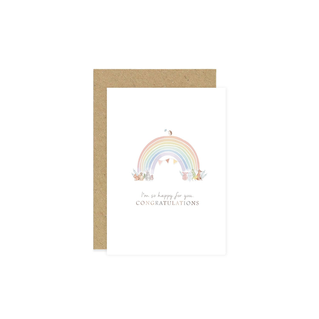 Little Roglets- Rainbow Baby Card- Baby at the bank