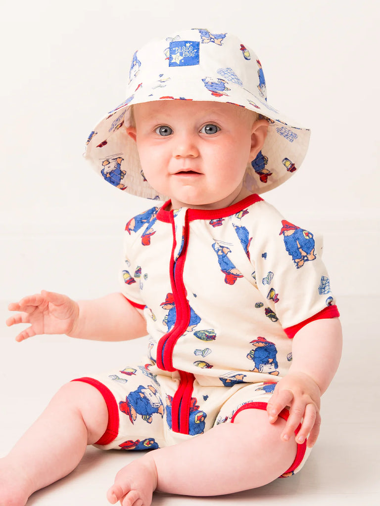 Blade and Rose- Paddington Let's Go For A Picnic Summer Romper- Baby at the bank