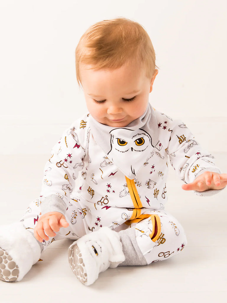 Blade and Rose- Harry Potter™ Hedwig Romper Playsuit- baby at the bank