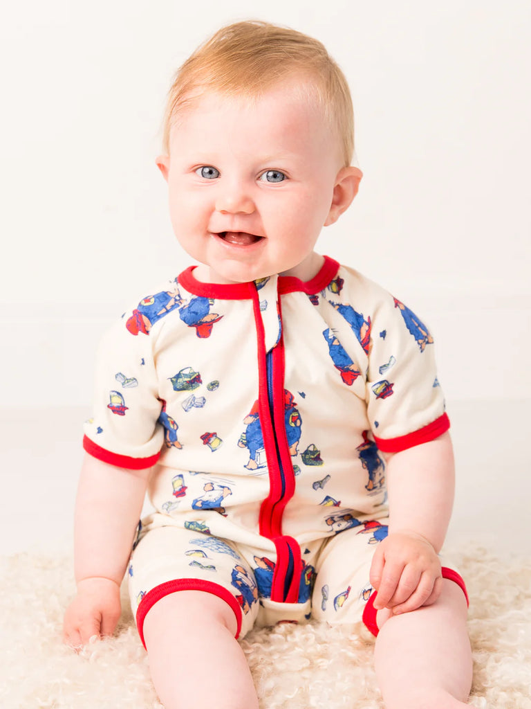 Blade and Rose- Paddington Let's Go For A Picnic Summer Romper- Baby at the bank