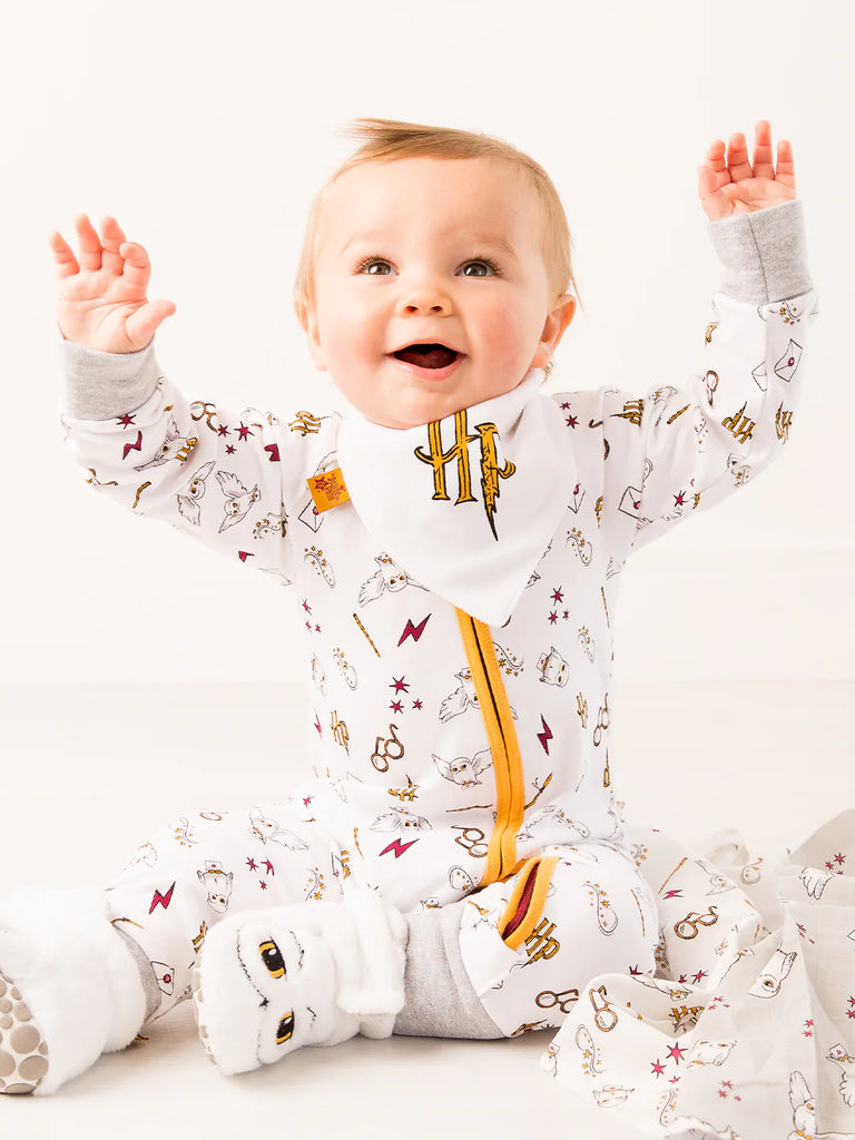 Blade and Rose- Harry Potter™ Hedwig Romper Playsuit- baby at the bank
