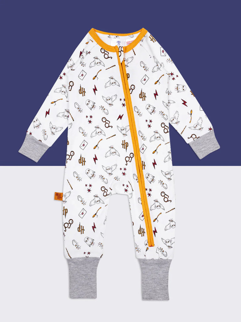 Blade and Rose- Harry Potter™ Hedwig Romper Playsuit- baby at the bank
