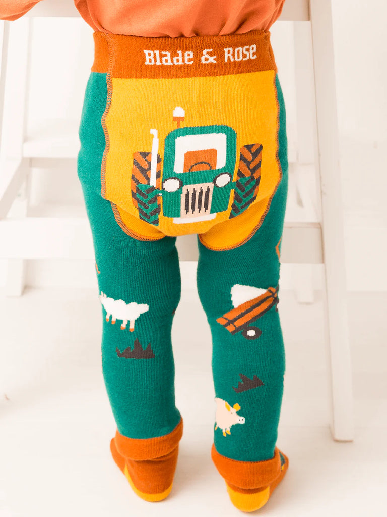 Blade and Rose- Rustic Farmyard Leggings- Baby at the bank