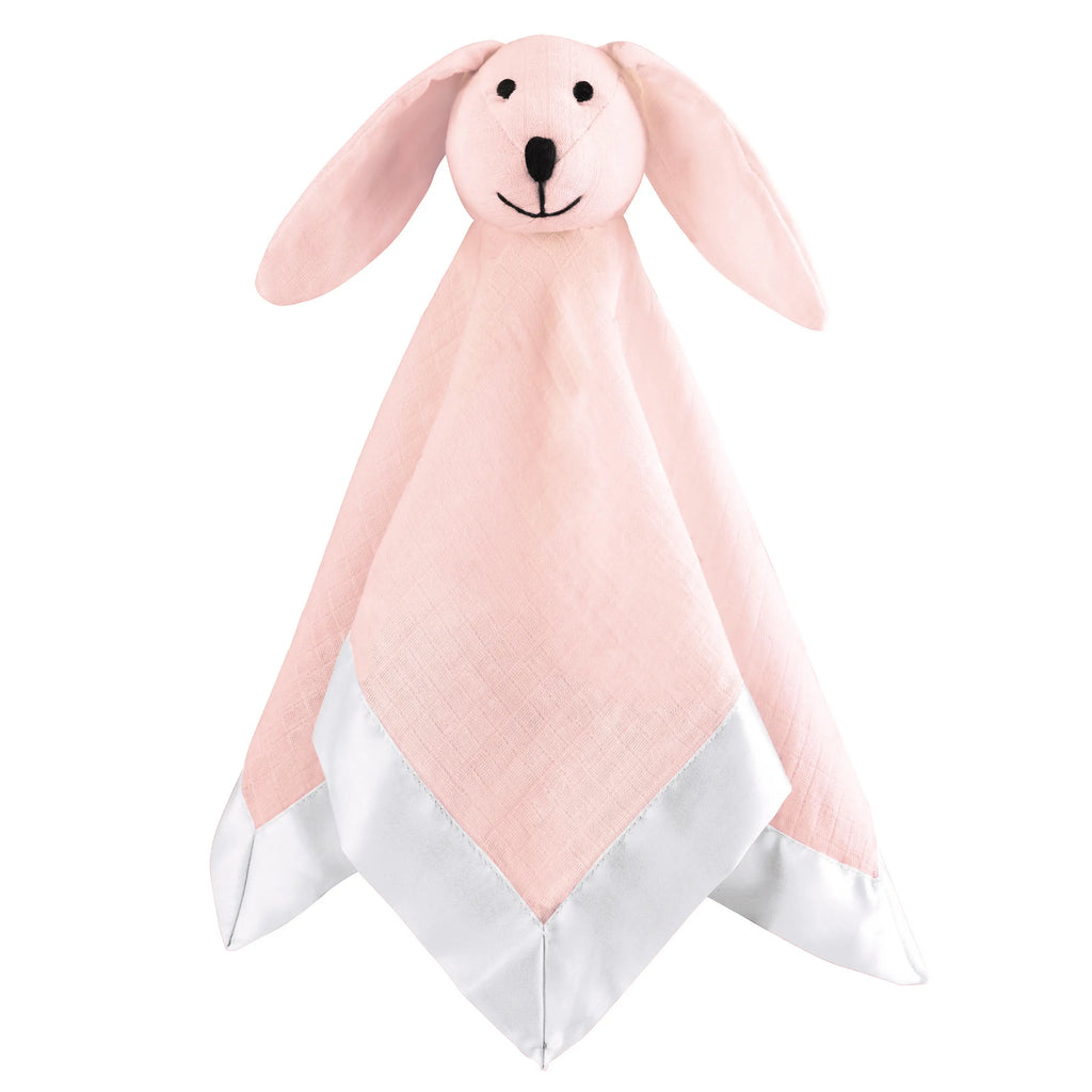 Aden & Anais- Solid Micro Chip Pink Essentials Cotton Lovey- Baby at the bank